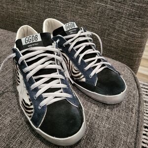 Golden Goose Black and White Zebra Special Edition Sneakers